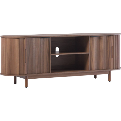 Chloe Reeded 60" TV Stand in Mocha Finish