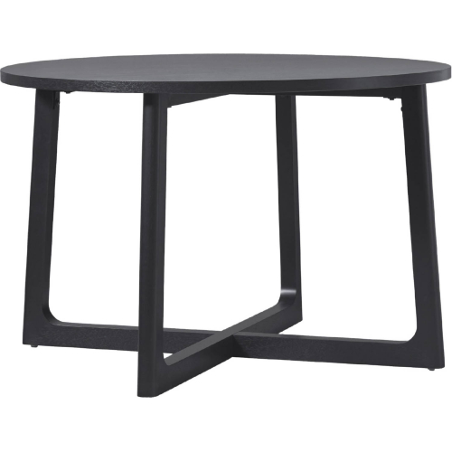 Ezra 47" Round Dining Table in Black Finish Wood