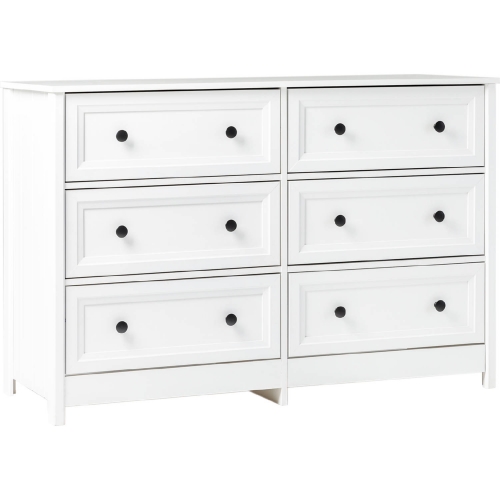 Oakland 6 Drawer Dresser in White