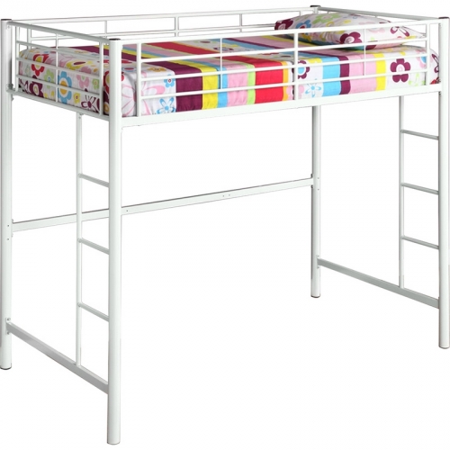 Sunrise Metal Twin / Loft Bunk Bed in White