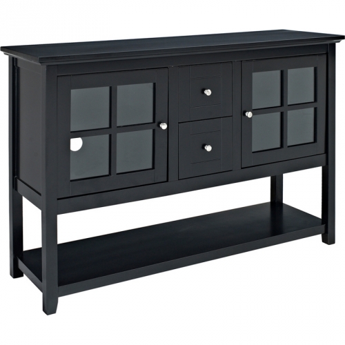 52" Wood Stand Table TV Stand in Black