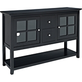 52" Wood Stand Table TV Stand in Black