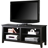 58" Wood TV Stand in Black