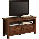 44" Wood TV Stand in Traditional Brown