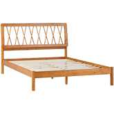 Xavier X Spindle Queen Bed in Caramel Finish Pine Wood