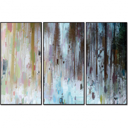 Yoli 3 Piece 48" x 24" (each) Canvas Wall Art in Multicolor