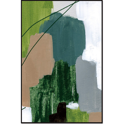 Verda 48" x 32" Canvas Wall Art in Green & Multicolor