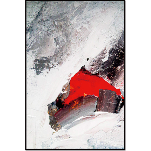 Rojo 40" x 60" Canvas Wall Art in Red, Black & White