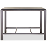 Vargas Indoor Outdoor Bar Table in Taupe Top & Aluminum Base