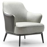 Sunizona Accent Chair in Light & Dark Gray  Fabric