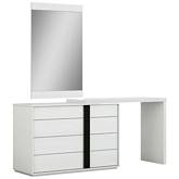 Kimberly Single & Double Dresser Extension in High Gloss White