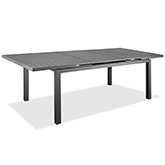 Alum Indoor Outdoor 71" Extension Dining Table in Grey Aluminum,