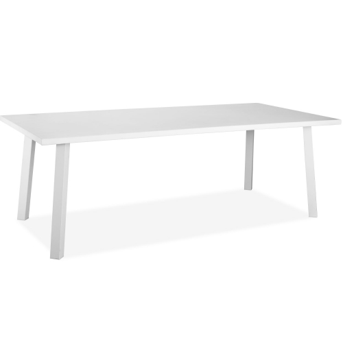 Rio Indoor Outdoor 87" Dining Table in White Aluminum