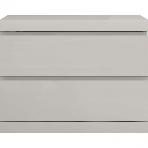 Anna 24" Nightstand in High Gloss Light Grey Finish