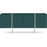 Struttura Buffet in High Gloss Dark Green & Polished Stainless Steel