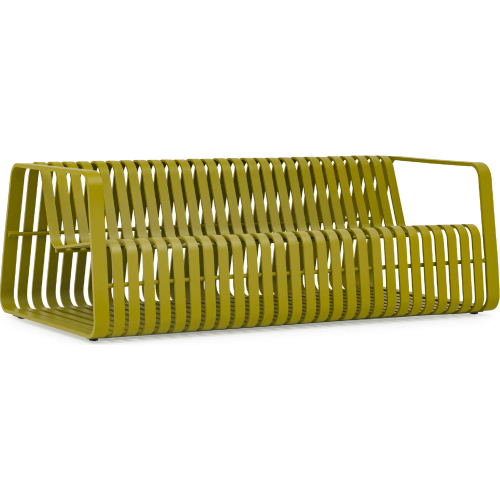 Ocean Indoor Outdoor Sofa in Powder Coated Green Aluminum