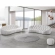 Nest Curved Sofa in All Over Tufted White Boucle Fabric
