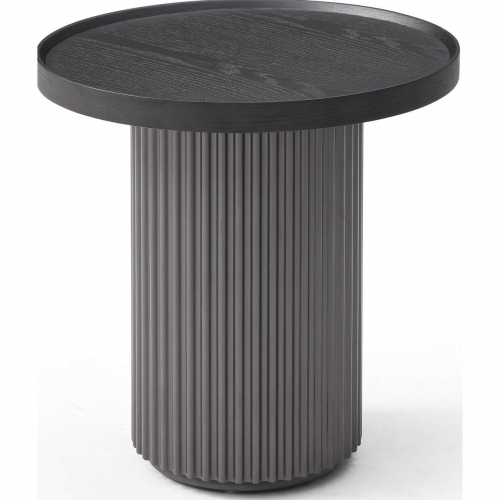 Heidi Side Table in Smoke Oak & Silver Grey Wood