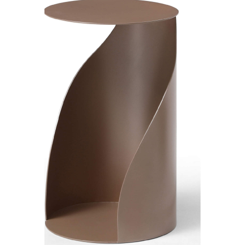 Willie 19"H Side Table in Gold Powder Coated Metal