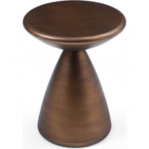 Ayla Side Table in Brushed Bronze Metal