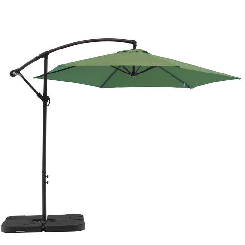 Aiden Outdoor Standing Umbrella in Green Fabric w/ Steel Stand