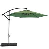 Aiden Outdoor Standing Umbrella in Green Fabric w/ Steel Stand