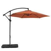 Aiden Outdoor Standing Umbrella in Orange Fabric w/ Steel Stand