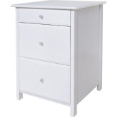 Delta File Cabinet in White Wood