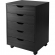 Halifax 5 Drawer Cabinet For Closet or Office in Black