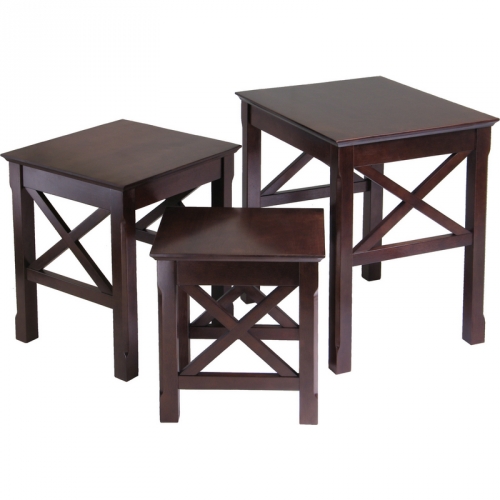 Xola 3 Piece Nesting Table Set in Cappuccino