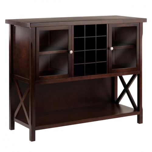 Xola Buffet Cabinet in Cappuccino & Tempered Glass