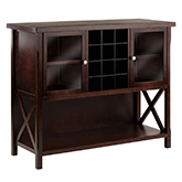 Xola Buffet Cabinet in Cappuccino & Tempered Glass