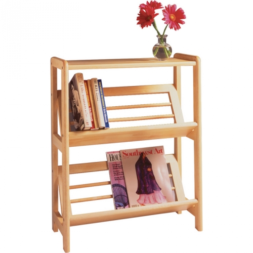 Bookshelf w/ Slanted Shelf in Beech