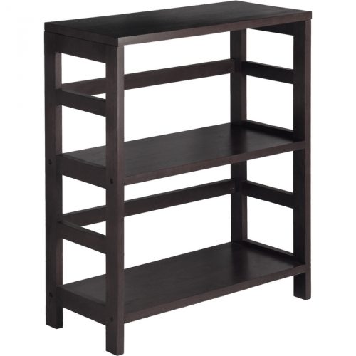 Leo Storage, Display or Book Shelf 2 Tier Wide in Dark Espresso