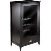 Bordeaux Modular Wine Cabinet w/ 20 Bottle Shelf in Espresso Finish