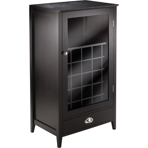 Bordeaux Modular Wine Cabinet w/ 25 Bottle Slot in Espresso Finish