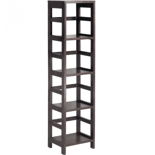 Leo Storage, Display or Book Shelf 4 Tier in Dark Espresso