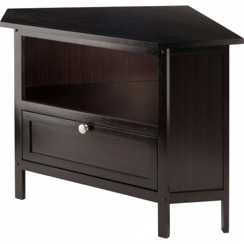 Zena 34" Corner TV Stand in Espresso