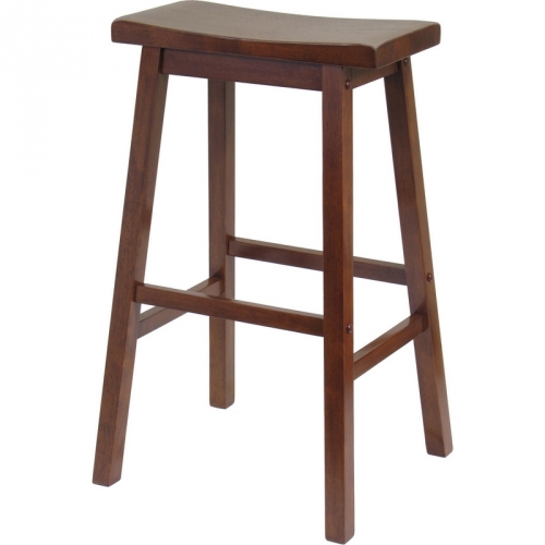 Saddle Seat 29" Bar Stool (single) in Antique Walnut