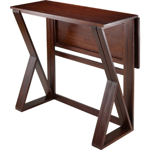 Harrington 2 Drop Leaf High Dining Table in Antique Walnut