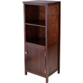 Brooke Jelly Cupboard w/ 2 Shelves & Door in Antique Walnut