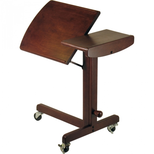 Lap Top Cart Adjustable in Antique Walnut