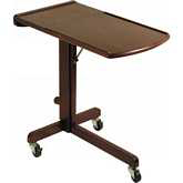 Lap Top Cart Adjustable in Antique Walnut