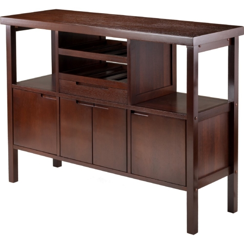 Diego Buffet / Sideboard w/ Wine Racks in Walnut Finish