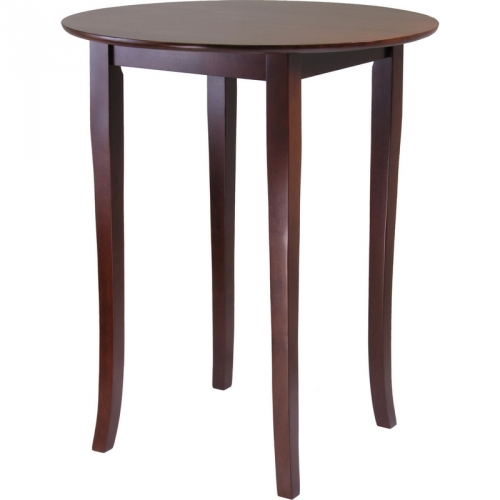 Fiona Round Pub Height Table in Antique Walnut