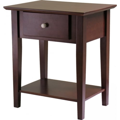 Shaker Nightstand w/ Drawer in Antique Walnut