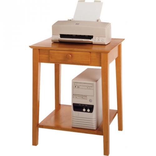 Studio End or Printer Table in Honey