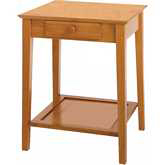 Studio End or Printer Table in Honey