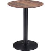 Alto Bistro Table in Brown Wood & Black Steel