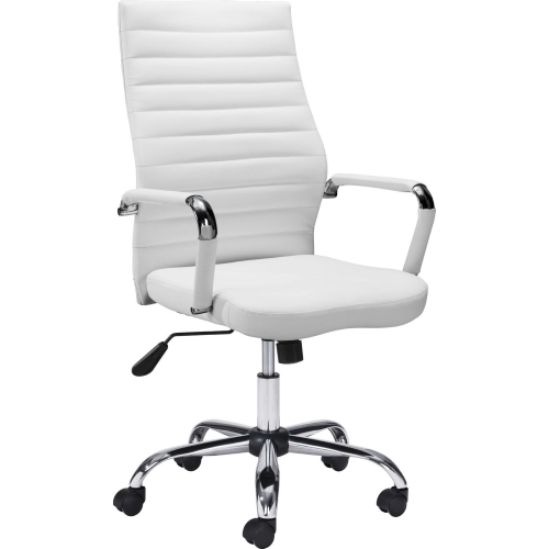 Primero Office Chair in White Leatherette